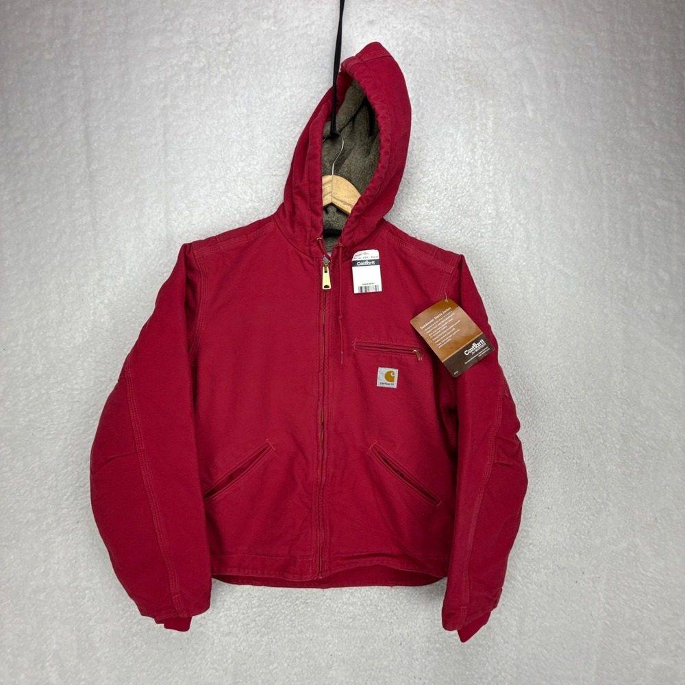 Carhartt Sierra Jacket Sherpa Lined Womens XS WJ141 SCA Scarlet Red‎ NWT